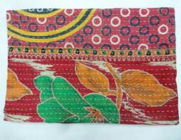 Kantha Quilt Indian Hand Quilted Cotton Bedspread Blanket Bedding Ralli