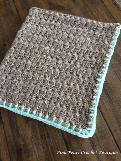 Brown Baby Blanket - Neutral New Gift Crochet Boy Or Girl Handmade Beige - image 1
