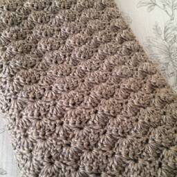 Brown Baby Blanket - Neutral New Gift Crochet Boy Or Girl Handmade Beige - thumbnail 2