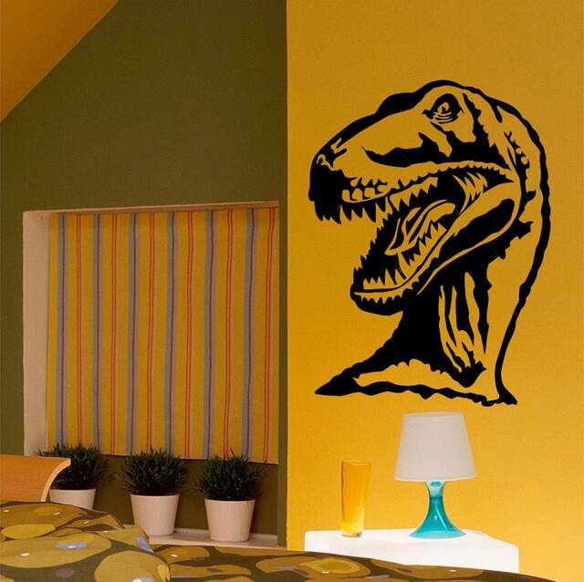 Velociraptor Dinosaur Sticker, Vinyl Wall Art Sticker, Transfer, Mural, Stencil, Easy To Apply, Instructions Included, Matt Finish - image 1