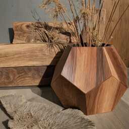 Solid Wood Planter, Flower Pot, Designer Planter - thumbnail 3