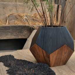 Solid Wood Planter, Flower Pot, Designer Planter - thumbnail 2