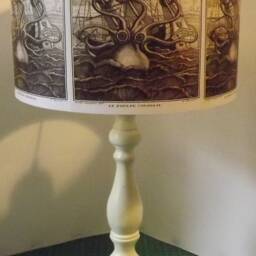 Kraken Lampshade, Light Shade, Vintage, Retro, Shabby Chic, Steampunk, Fatta Da Mamma Free Gift - thumbnail 3
