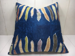 Hand Dyed Silk Ikat Pillow Cover, Modern Home Decor - 24x24 - thumbnail 1