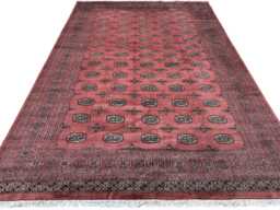 8x12 Pink Color Bokhara Rug - 2.50x3.65 cm Kitchen Woolen Living Room Hand Knotted Wall Turkish - thumbnail 1