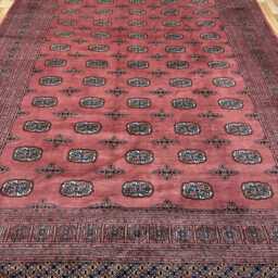 8x12 Pink Color Bokhara Rug - 2.50x3.65 cm Kitchen Woolen Living Room Hand Knotted Wall Turkish - thumbnail 2