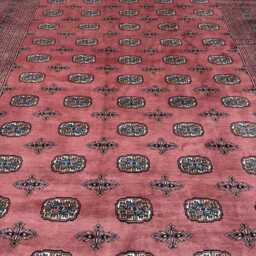 8x12 Pink Color Bokhara Rug - 2.50x3.65 cm Kitchen Woolen Living Room Hand Knotted Wall Turkish - thumbnail 3