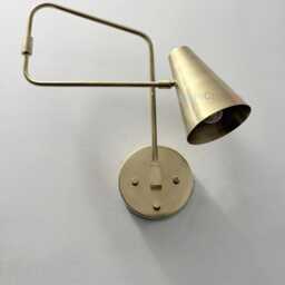 Vintage Brass Swing Arm Wall Sconce Plug in - Mid Century Modern Adjustable Lamp - thumbnail 2