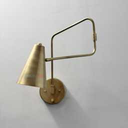 Vintage Brass Swing Arm Wall Sconce Plug in - Mid Century Modern Adjustable Lamp