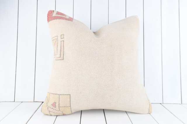 Turkish Kilim Pillow Cover - 20x20 Inch Vintage Anatolian Home Decor - image 1