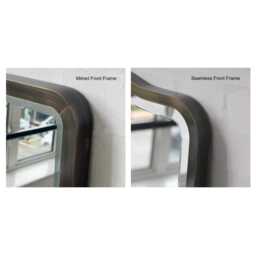 Mid-Century Style Illuminated Wall Mirror With Brass Full Frame - Vintage N.4 - thumbnail 4