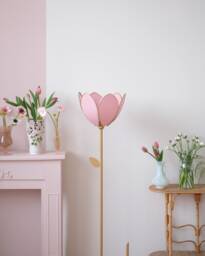 Simple Flower Floor Lamp & Lampshade - Sugar - thumbnail 1