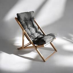 Elegant Wooden Garden Chair - Stylish Pool Lounger, Comfortable Patio Sun Lounger & Deck Chair, Balcony Foldable With Cushion - thumbnail 4