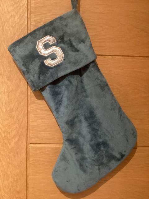 Monogrammed Velvet Christmas Stocking Luxury Velour Xmas Decor - image 1