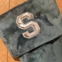 Monogrammed Velvet Christmas Stocking Luxury Velour Xmas Decor - thumbnail 2