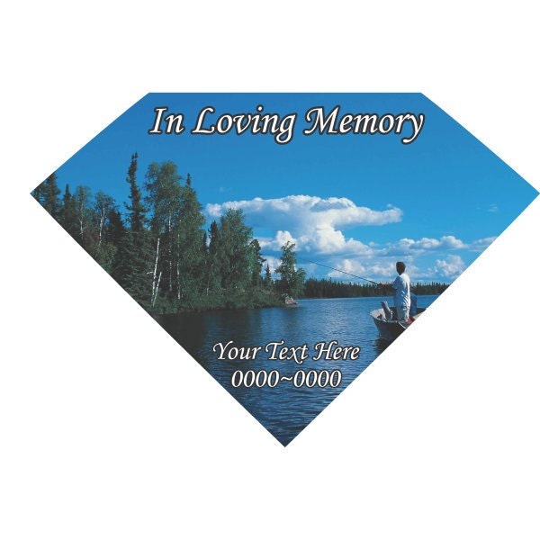 Fishing in Loving Memory Full Color Diamond 001 Custom Vinyl Wall Decal Or Car Sticker - Ilmfullcolordiamond001Et