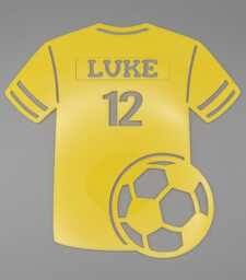 Personalised Football Soccer, Choose Football Team Colours Wall Plaque, Kids Bedroom Decor, Name, Door Or Wall Hanger in Acrylic Wood - thumbnail 1