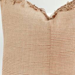 Brown Tribal Hemp Hand Woven Natural Dye Color Hmong Lumbar Pillow Cover - thumbnail 2