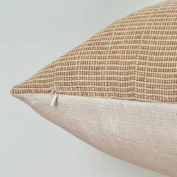 Brown Tribal Hemp Hand Woven Natural Dye Color Hmong Lumbar Pillow Cover - thumbnail 3