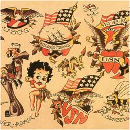 17 X 24 - Sailor Jerry Old School Vintage Tattoo Flash Poster Print 0334 - thumbnail 2