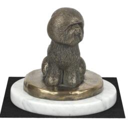 Bichon Frise, Dog White Marble Base Statue, Limited Edition, Artdog. Made Of Cold Cast Bronze. Perfect Gift. Limited Edition - thumbnail 2