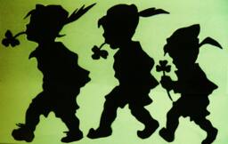 The Three Little Irish Lads Vintage Large Metal Silhouette Garden Art Or Yard