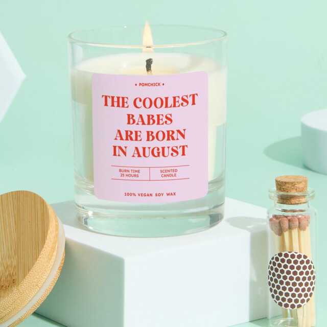 Funny August Birthday Candle Gift For Her Bestie Sister Best Friend Rude Zodiac Personalised Party Decor 18Th 21st 30Th - image 1
