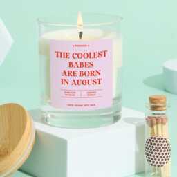 Funny August Birthday Candle Gift For Her Bestie Sister Best Friend Rude Zodiac Personalised Party Decor 18Th 21st 30Th