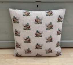 Christmas Gifts Mallard Duck Linen Throw Pillow Cover Country Home Decor - thumbnail 1