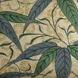 William Morris Bamboo Cushion Beige Green Leaf Print Pillow Cover 12x20 - thumbnail 2