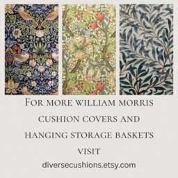 William Morris Bamboo Cushion Beige Green Leaf Print Pillow Cover 12x20 - thumbnail 4