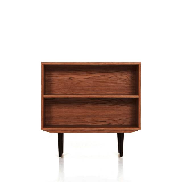 Bookcase, Bookshelf Made Of Oak Vaneer - Teak Colour Livlo T-R05 - image 1