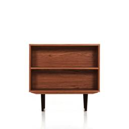 Bookcase, Bookshelf Made Of Oak Vaneer - Teak Colour Livlo T-R05 - thumbnail 1