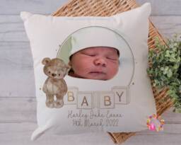 Baby Gift, New Arrival Gift, Pillow, Gift For Baby, Parents, New Arrival, Cushion, Keepsake - thumbnail 1