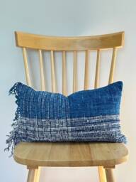 Hand Woven Natural Fiber Lumbar Pillow Cover - thumbnail 1