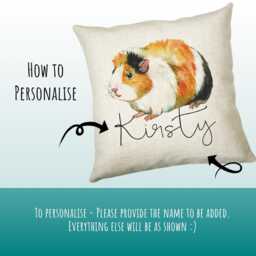 Personalised Guinea Pig Cushion Gift Printed Name Design - Throw Pillow For Mum Friend Bedroom Birthday Christmas Cs330 - thumbnail 3