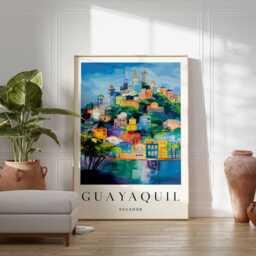 Guayaquil Ecuador Travel Poster South America Coastal City Wall Art - thumbnail 2