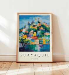 Guayaquil Ecuador Travel Poster South America Coastal City Wall Art - thumbnail 1