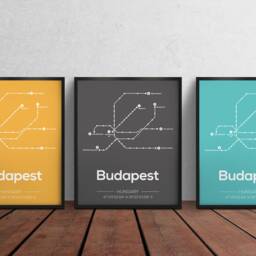 Budapest Subway Map, Travel Print, Minimalistic Poster, Scandinavian Poster - Home Decoration Wall Art Mdrn Home - thumbnail 2