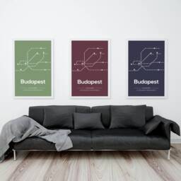 Budapest Subway Map, Travel Print, Minimalistic Poster, Scandinavian Poster - Home Decoration Wall Art Mdrn Home - thumbnail 3