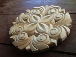 Woodcarving Rosette Handmade Home Decor Wall Hanging Wood Art Wooden Gift Woodworking Woodcraft 11, 81??? - Made To Order - thumbnail 1