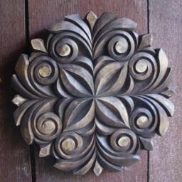 Woodcarving Rosette Handmade Home Decor Wall Hanging Wood Art Wooden Gift Woodworking Woodcraft 11, 81??? - Made To Order - thumbnail 4
