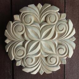 Woodcarving Rosette Handmade Home Decor Wall Hanging Wood Art Wooden Gift Woodworking Woodcraft 11, 81??? - Made To Order - thumbnail 3