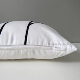"Decorative Black & White Pillow Cover, Modern Silk Sprouts & Leaves Cushion Cover 16""x16" - thumbnail 3