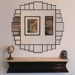 Extra Large Vintage Style Art Deco Wall Mirror - thumbnail 2