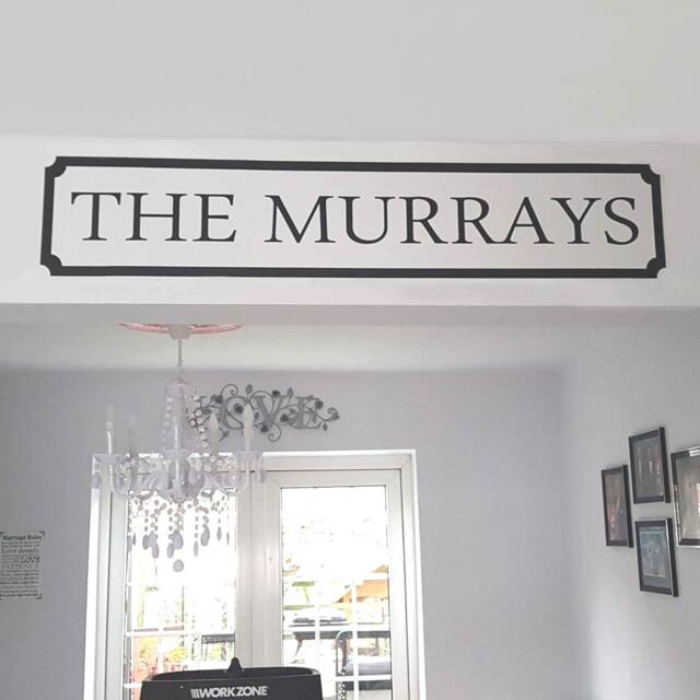 Personalised Family Name Sign Wall Decor Sticker, Custom Decal Housewarming Gift - image 1