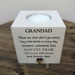 Personalised Candle in Memory Of Grandad Or Any Loved One Dad Nana Grandma Father Mum Mam Grandad Husband Wife Bereavement Sympathy - thumbnail 2