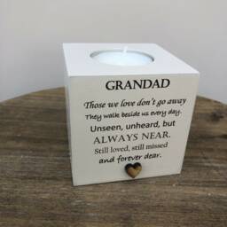 Personalised Candle in Memory Of Grandad Or Any Loved One Dad Nana Grandma Father Mum Mam Grandad Husband Wife Bereavement Sympathy - thumbnail 3