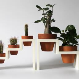 2 Step Planter For 4In Pots/4 Inch Pot 4'' Clay Stand Plant Holder Cactae 3D Printed Indoor - thumbnail 2