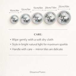 Mirror Tile Disco Ball Wall Decor 70S Retro Party Vibe - thumbnail 2